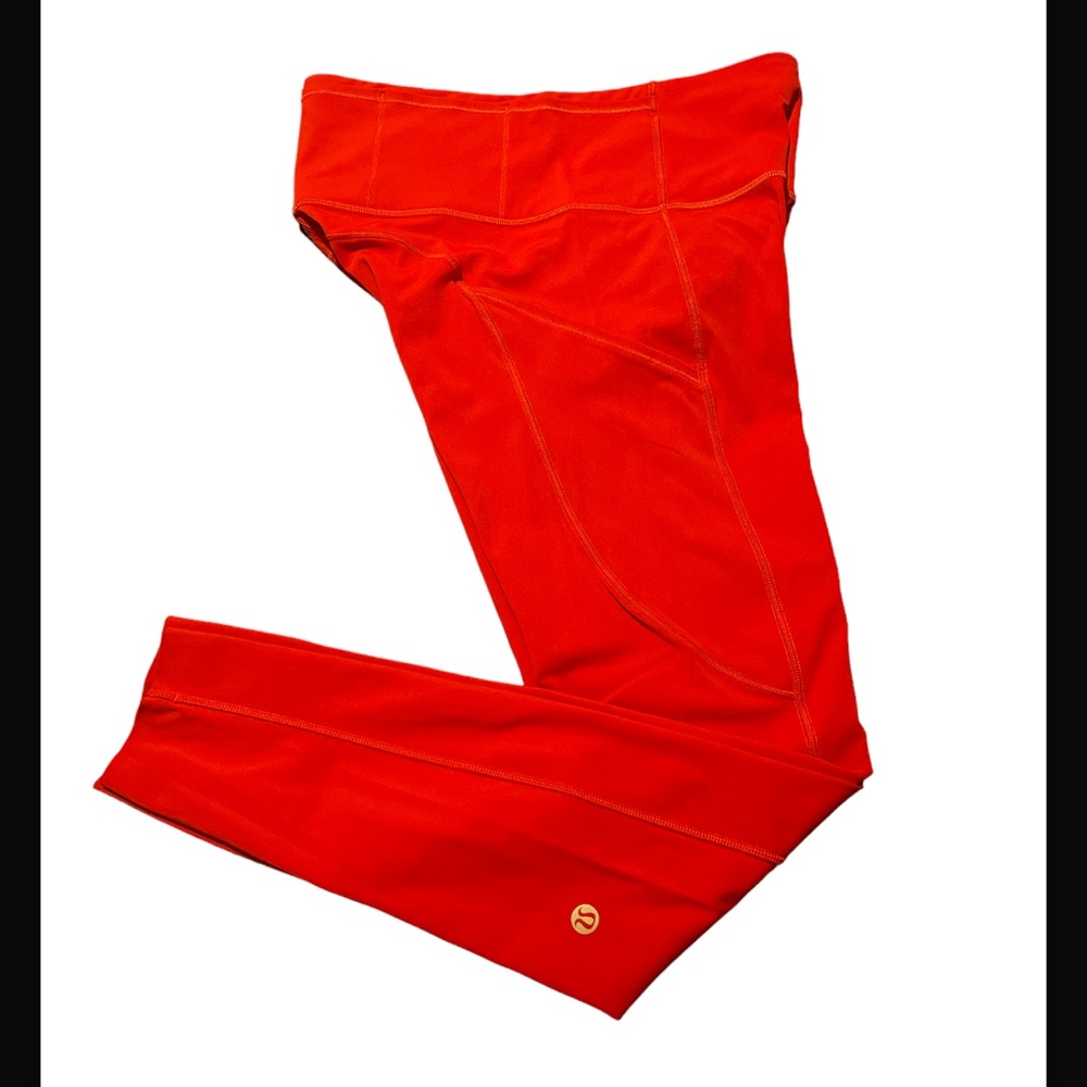 Red Lululemon Leggings Size 6